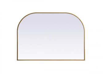 Metal Frame Arch Mirror 42x30 Inch in Brass (758|MR1B4230BRS)