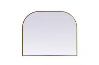 Metal Frame Arch Mirror 36x30 Inch in Brass (758|MR1B3630BRS)