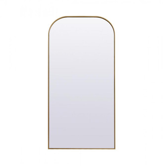 Metal Frame Arch Full Length Mirror 35x72 Inch in Brass (758|MR1B3572BRS)