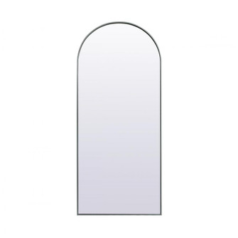Metal Frame Arch Full Length Mirror 32x76 Inch in Silver (758|MR1A3276SIL)