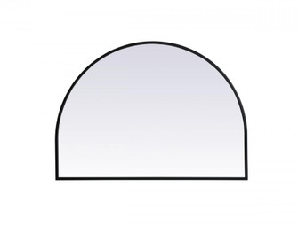 Metal Frame Arch Mirror 33x24 Inch in Black (758|MR1A3324BLK)