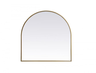 Metal Frame Arch Mirror 30x30 Inch in Brass (758|MR1A3030BRS)