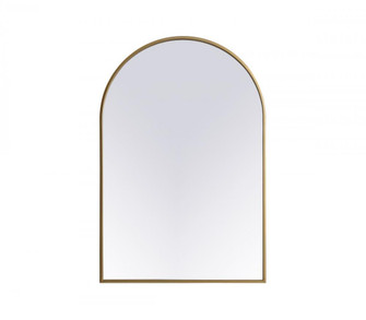 Metal Frame Arch Mirror 24x36 Inch in Brass (758|MR1A2436BRS)
