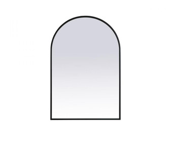 Metal Frame Arch Mirror 24x36 Inch in Black (758|MR1A2436BLK)