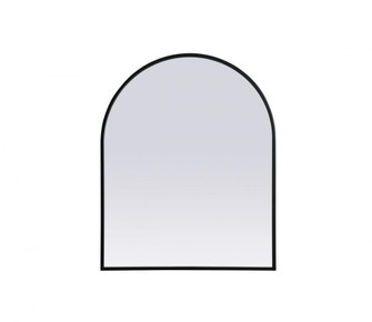 Metal Frame Arch Mirror 24x30 Inch in Black (758|MR1A2430BLK)