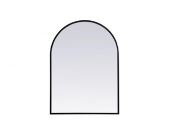 Metal Frame Arch Mirror 22x30 Inch in Black (758|MR1A2230BLK)