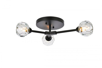 Zayne 3 Light Flush Mount in Black (758|3508F18BK)