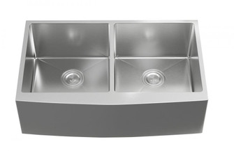 Stainless Steel farmhouse kitchen double sink L33'' x W21'' x H10'' (758|SK30233)