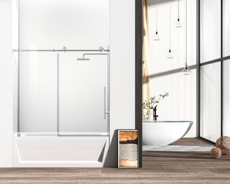 Frameless tub door 60 x 60 Polished Chrome (758|TD111-6060PCH)