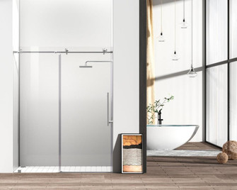 Frameless shower door 60 x 76 Brushed Nickel (758|SD101-6076BNK)