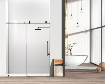Frameless shower door 60 x 76 Matte Black (758|SD101-6076MBK)