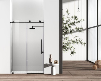 Frameless shower door 48 x 76 Matte Black (758|SD101-4876MBK)
