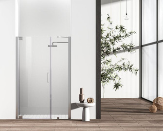 Semi-frameless hinged shower door 48 x 72 Polished Chrome (758|SD404-4872PCH)