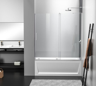 Frameless tub door 60 x 60 Brushed Nickel (758|TD444-6060BNK)