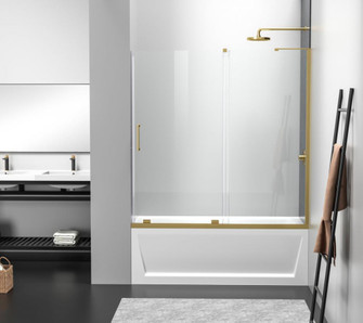 Frameless tub door 60 x 60 Brushed Gold (758|TD444-6060BGD)
