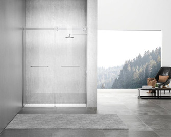 Semi-frameless shower door 60 x 76 Polished Chrome (758|SD202-6076PCH)