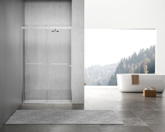 Semi-frameless shower door 48 x 76 Polished Chrome (758|SD202-4876PCH)