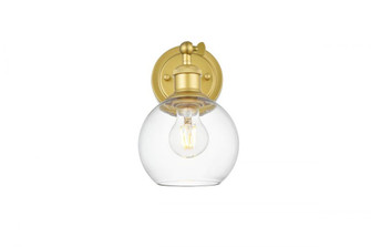 Kai 1 light Brass and Clear Bath Sconce (758|LD7325W6BRA)