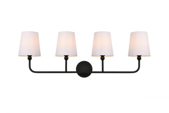 Colson 4 light Black and Clear Bath Sconce (758|LD7322W36BLK)