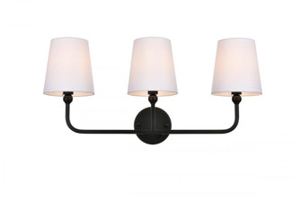 Colson 3 light Black and Clear Bath Sconce (758|LD7322W26BLK)