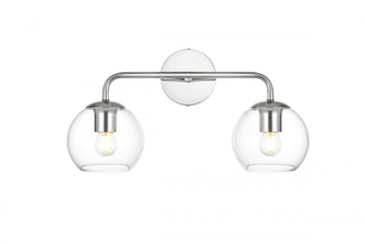Genesis 2 light Chrome and Clear Bath Sconce (758|LD7321W19CH)