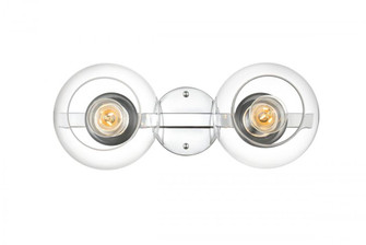 Rogelio 2 light Chrome and Clear Bath Sconce (758|LD7320W17CH)