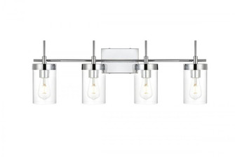Benny 4 light Chrome and Clear Bath Sconce (758|LD7319W32CH)