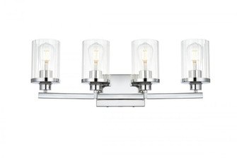 Saanvi 4 light Chrome and Clear Bath Sconce (758|LD7316W25CH)
