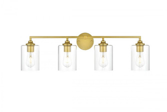 Mayson 4 light Brass and Clear Bath Sconce (758|LD7315W33BRA)