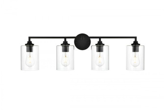 Mayson 4 light Black and Clear Bath Sconce (758|LD7315W33BLK)