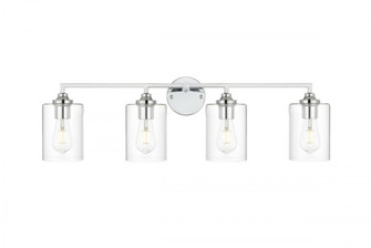 Mayson 4 light Chrome and Clear Bath Sconce (758|LD7315W33CH)