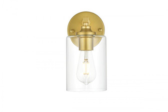 Mayson 1 light Brass and Clear Bath Sconce (758|LD7315W5BRA)
