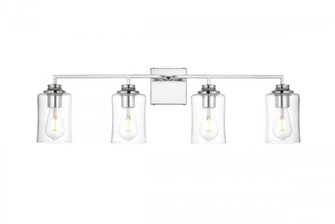 Ronnie 4 light Chrome and Clear Bath Sconce (758|LD7314W32CH)