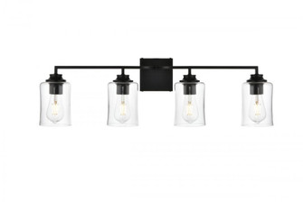 Ronnie 4 light Black and Clear Bath Sconce (758|LD7314W32BLK)