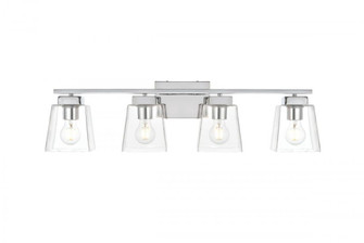 Merrick 4 light Chrome and Clear Bath Sconce (758|LD7312W32CH)