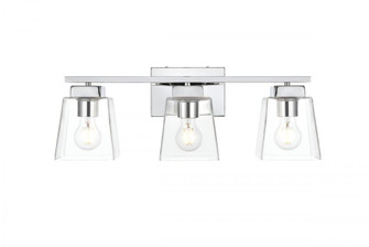 Merrick 3 light Chrome and Clear Bath Sconce (758|LD7312W23CH)