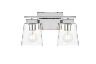 Merrick 2 light Chrome and Clear Bath Sconce (758|LD7312W14CH)