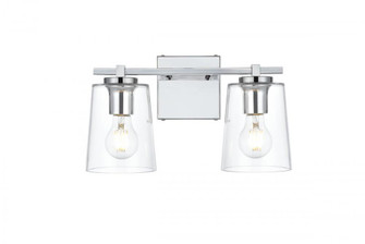 Kacey 2 light Chrome and Clear Bath Sconce (758|LD7310W14CH)
