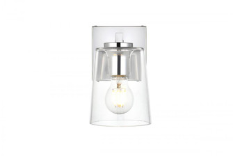 Kacey 1 light Chrome and Clear Bath Sconce (758|LD7310W5CH)