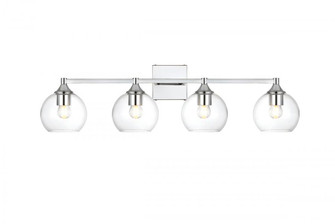 Foster 4 light Chrome and Clear Bath Sconce (758|LD7308W33CH)