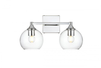 Foster 2 light Chrome and Clear Bath Sconce (758|LD7308W16CH)