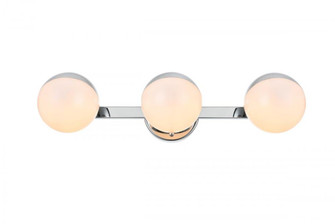 Majesty 3 light Chrome and frosted white Bath Sconce (758|LD7305W21CH)