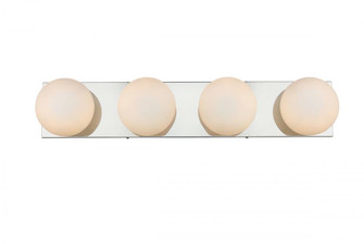 Jaylin 4 light Chrome and frosted white Bath Sconce (758|LD7303W31CH)