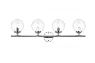 Ingrid 4 light Chrome and Clear Bath Sconce (758|LD7302W33CH)