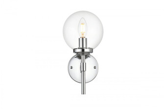 Ingrid 1 light Chrome and Clear Bath Sconce (758|LD7302W6CH)
