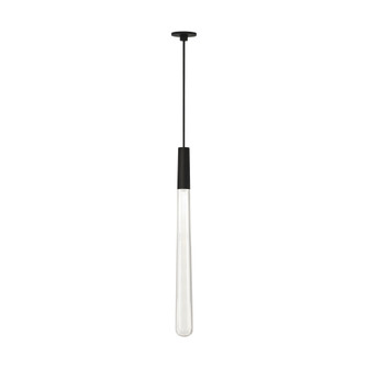 Sean Lavin Pylon 1-light dimmable LED crystal port alone pendant with nightshade black finish (7355|700TRSPAPYLC1PB-LED930)