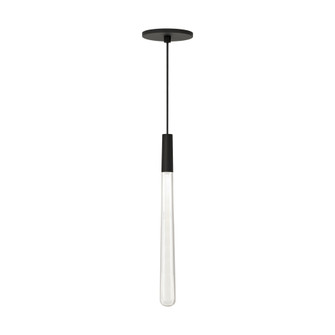 Sean Lavin Pylon 1-light dimmable LED crystal light pendant with nightshade black finish (7355|700TRSPPYLC1RB-LED930)