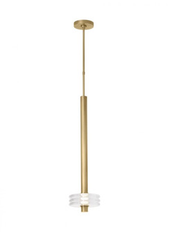 Kelly Wearstler Laurel 1-light dimmable LED grande pendant with natural brass finish (7355|KWPD21327CNB)