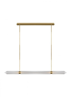 Avroko Langston 1-light dimmable LED extra large linear chandelier with plated brass finish (7355|AKLS28627BR)