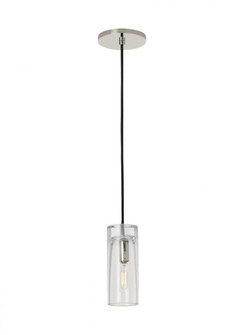 Sean Lavin Horizon 1-LT dimmable small accent pendant with polished nickel finish and glass shade (7355|SLPD277CN-L)